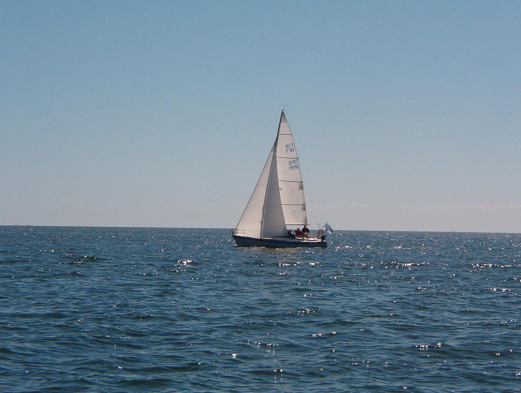 s/y Nereida II, Tammisaaren edustalla matkalla itään.