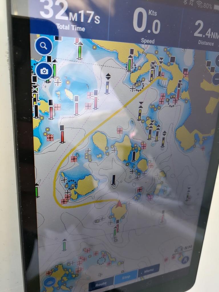 14.9 Iltaretki naapurisaareen. Kovin pitkä purjehdus tuosta ei tullut