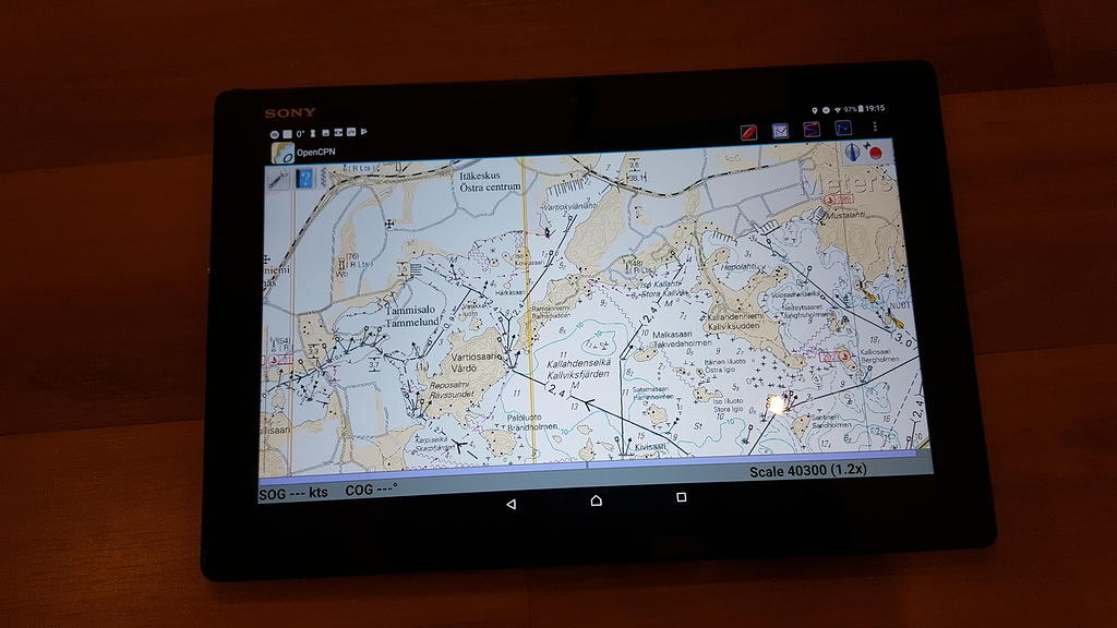OpenCPN toimii myös Android laitteissa.