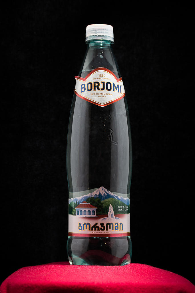 A bottle of Borjomi was also casting.
