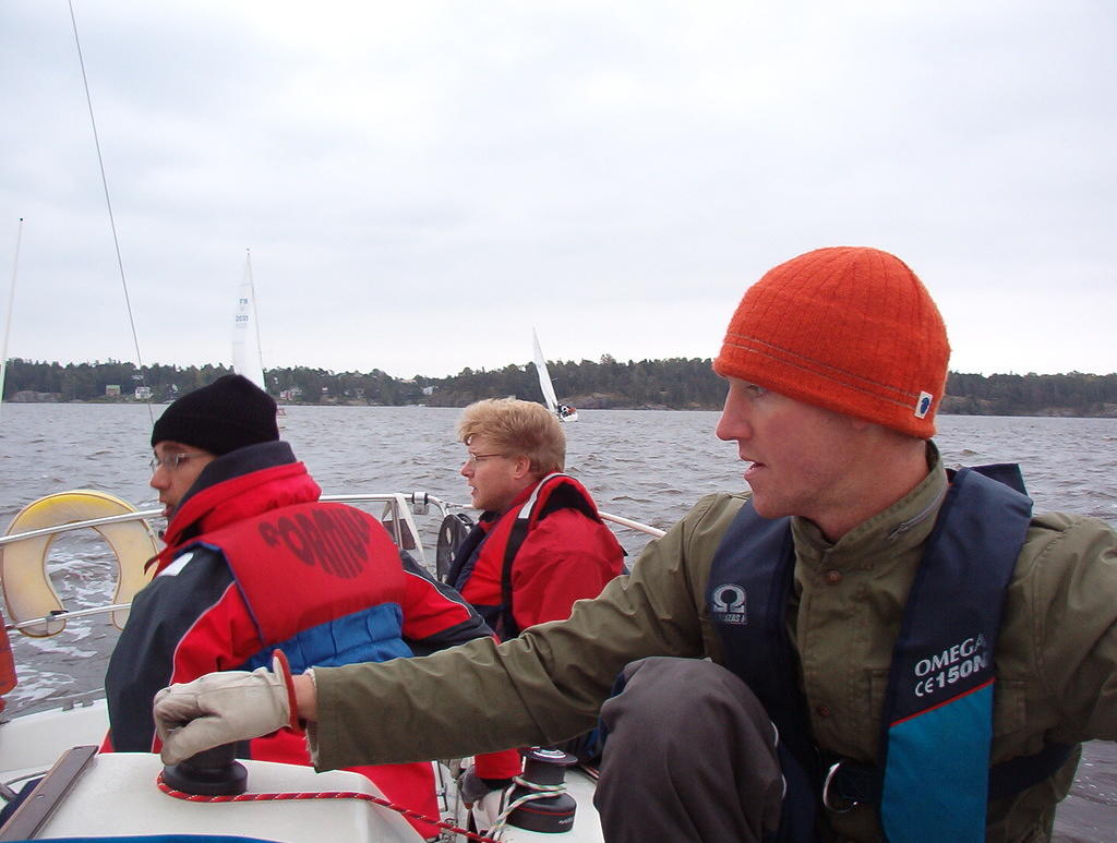 Peik, Harald ja Aleksi 3 min ennen starttia.