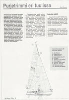 WB-Sails news 1/92 Purjetrimmi eri tuulissa