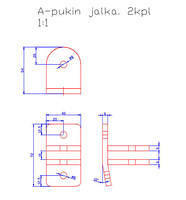 A-pukin jalka (kiinnitetään kanteen)